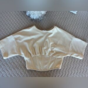 Cream Cropped Top